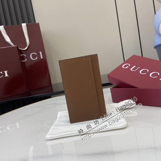 Gucci專櫃古馳最新款Emblem系列雙折卡片夾錢包卡包 jh2600型號：818953